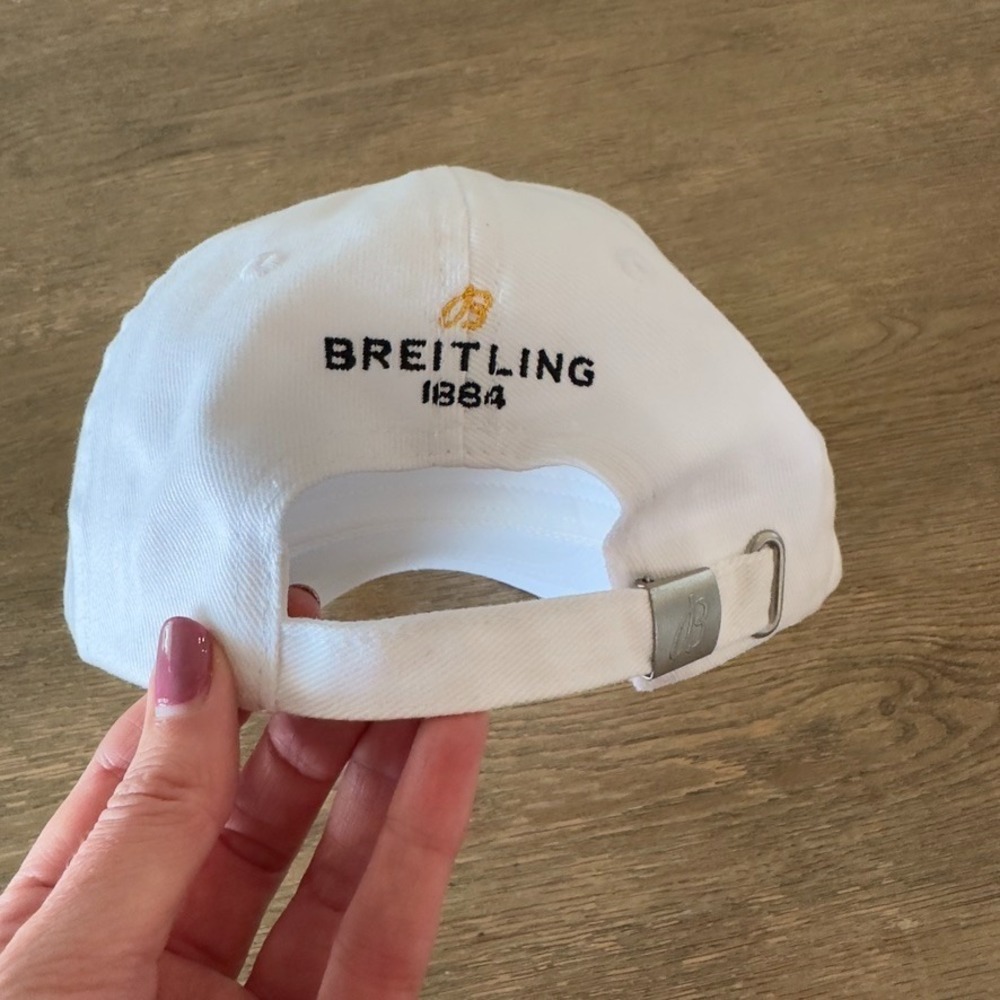 NEW Breitling Watch Company 1884 Embroidered Logo Men's Hat-White Organic Cap - Picture 8 of 13